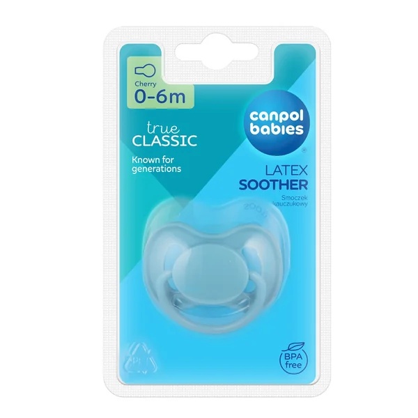 Suzeta din latex rotunda pentru 0-6 luni 23/223_BLU, Canpol babies