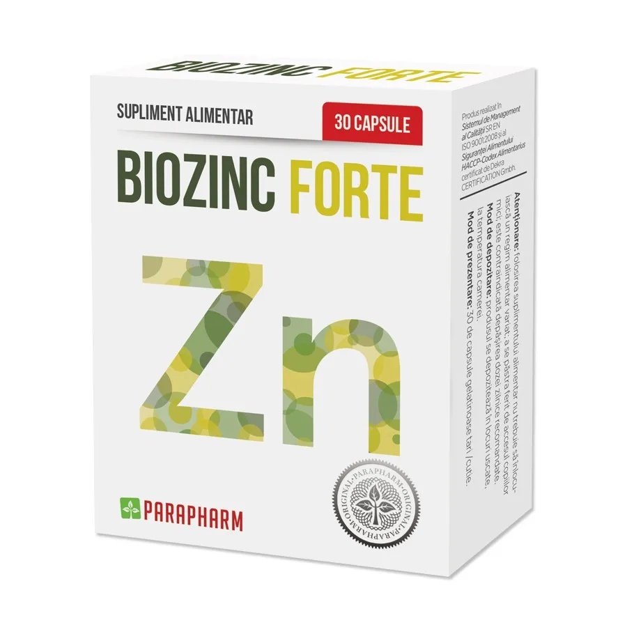 BioZinc forte, 30 capsule, Parapharm
