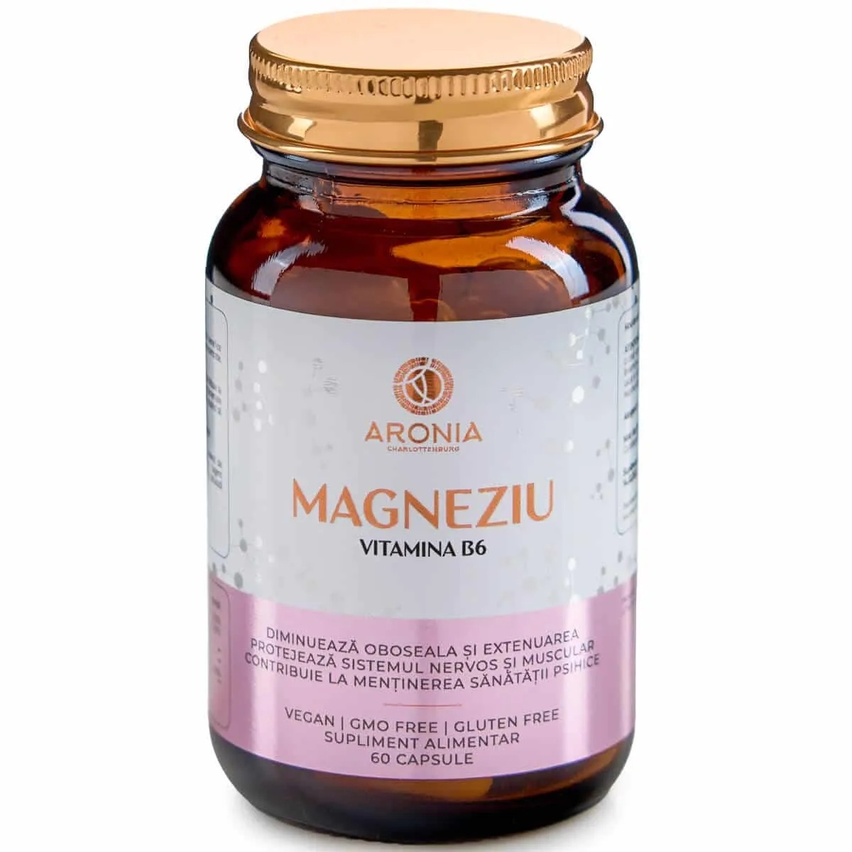 Magneziu 375mg+Vitamina B6, 60 capsule, Aronia Charlottenburg