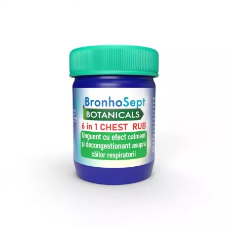 Unguent Chest Rub Decongestionant BronhoSept, 25g, Justin Pharma