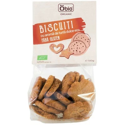 Biscuiti bio cu aroma de turta dulce fara gluten, 100g, OBio