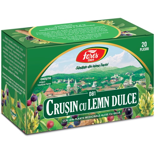 Ceai Crusin cu lemn dulce, D81, 20 plicuri, Fares
