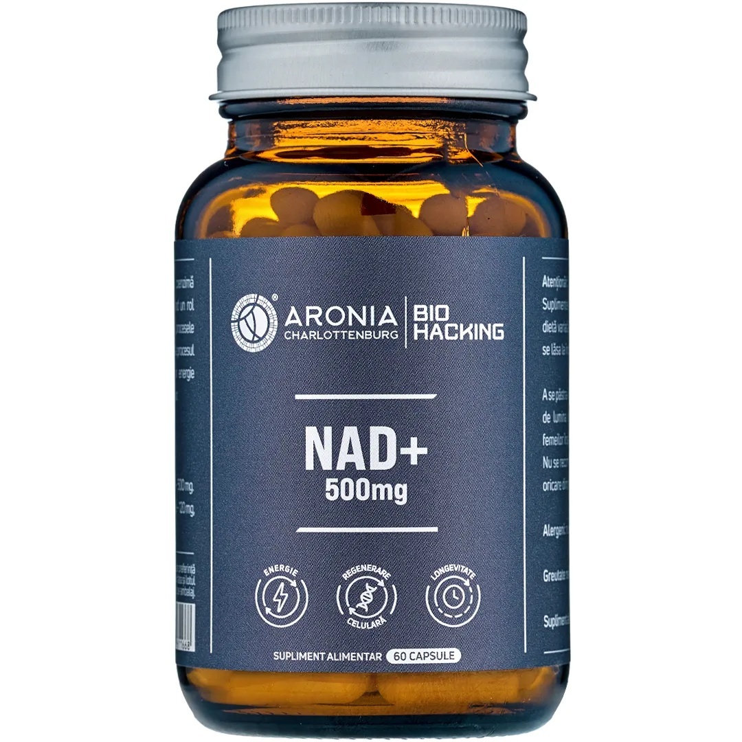 NAD+500mg, regenerare celulara, 60 capsule, Aronia Charlotenburg