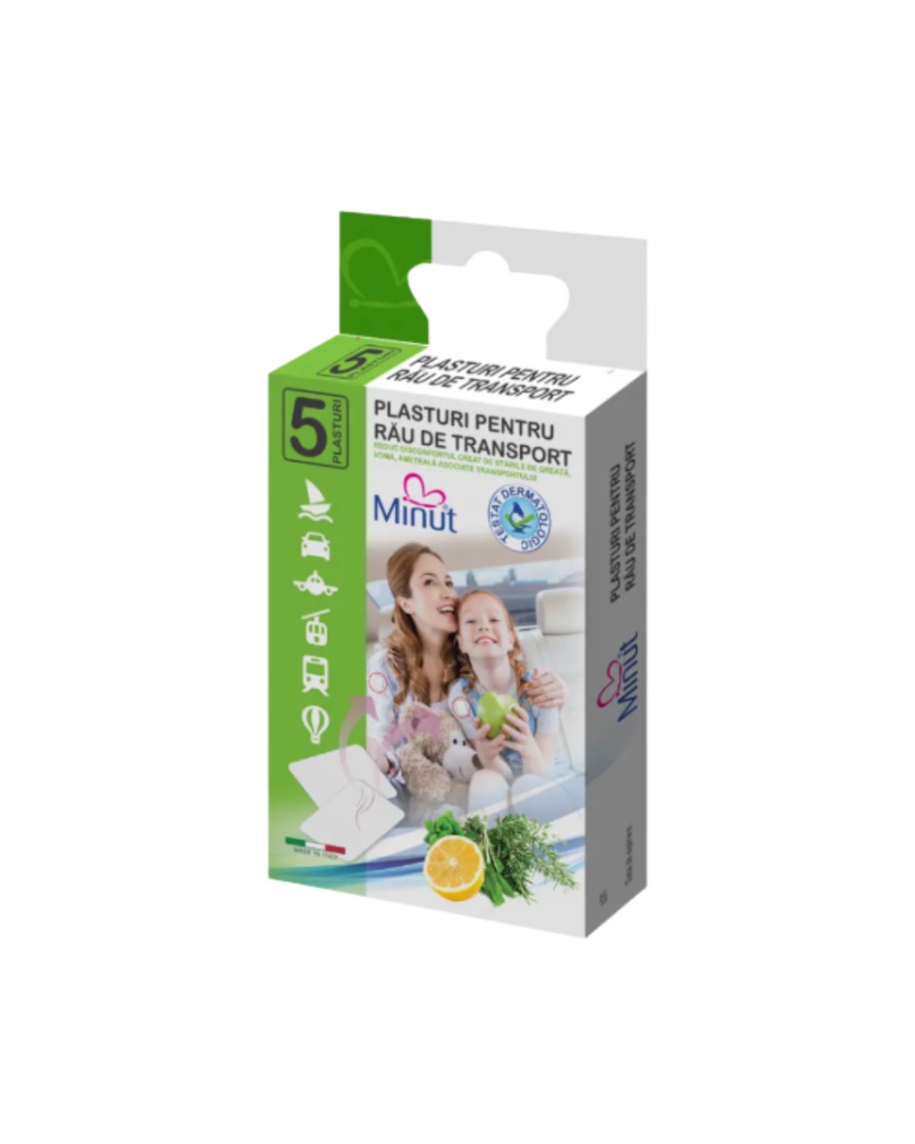 Plasturi pentru rau de transport, 5 bucati, Minut