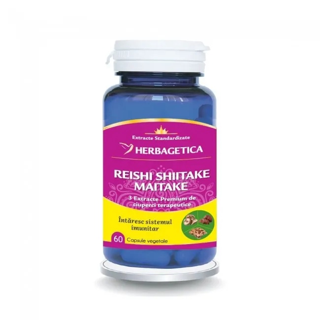 Reishi Shiitake Maitake, 60 capsule, Herbagetica