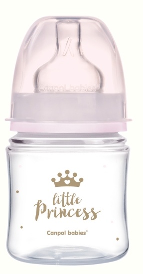 CANPOL Biberon Anticolici Gat Larg x120ml Royal Baby 35/233 - imagine 2