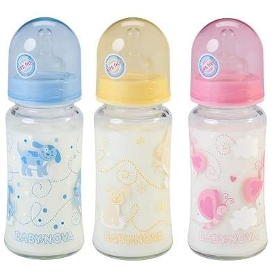 Biberon decorat, 240ml, 47010, Baby Nova