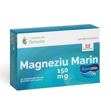 Magneziu Marin 150mg, 30 comprimate, Remedia