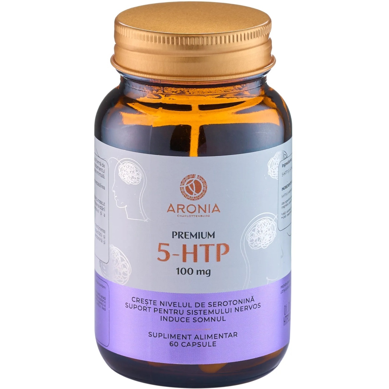 Premium 5-HTP, 100mg, 60 capsule, Aronia Charlottenburg