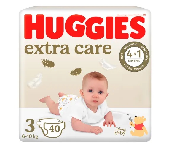Scutece Extra Care 3, 6-10kg, 40 bucati, Huggies