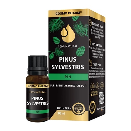 Ulei esential integral de pin Pinus Sylvestris, 10ml, Cosmopharm