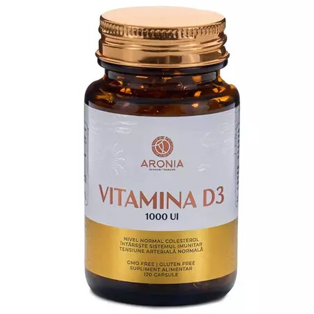 Vitamina D3 1000UI, 120 capsule, Aronia Charlottenburg