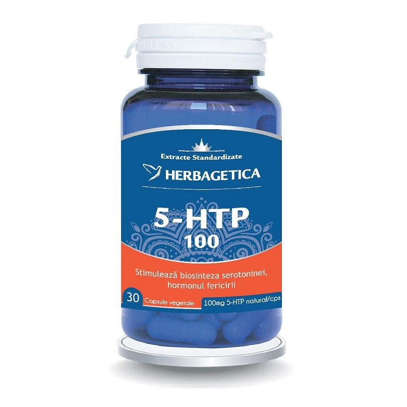 5-HTP 100, 30 capsule, Herbagetica