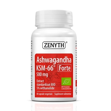 Ashwagandha KSM-66 Forte 500mg, 60 capsule, Zenyth
