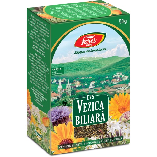 Ceai Vezica Biliara - D75, 50g, Fares