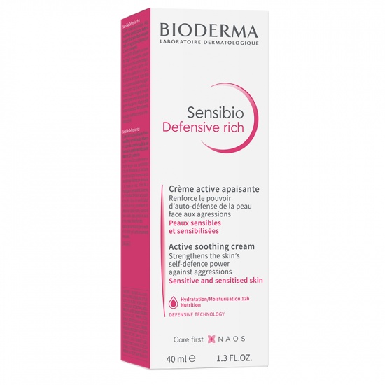 Crema calmanta Sensibio Defensive Rich, 40ml, Bioderma