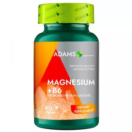 Magnesium + B6, 90 tablete, Adams