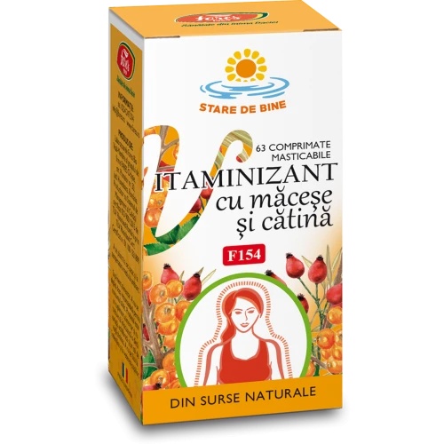 Vitaminizant cu macese si catina, F154, 63 capsule, Fares