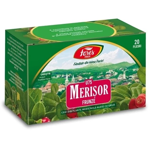 Ceai merisor frunze U75, 20pl, Fares