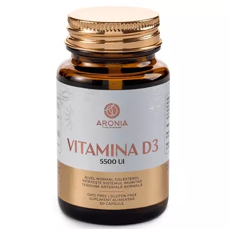 Vitamina D3 5500UI, 60 capsule, Aronia Charlottenburg