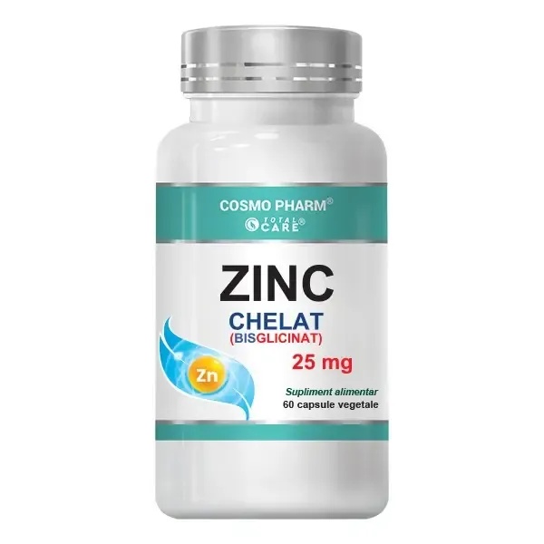Zinc Chelat Bisglicinat, 60 capsule, Cosmopharm