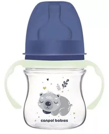 Biberon anticolici gat larg Easy Start Sleepy Koala, blue, 35/236, 120ml, Canpol