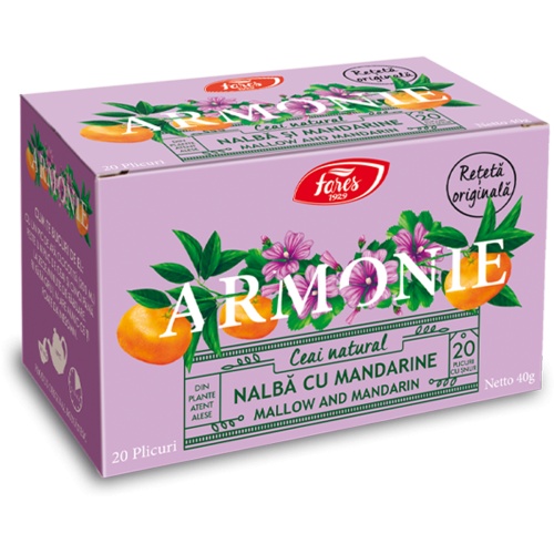 Ceai Armonie cu nalba si mandarine, 20 plicuri, Fares