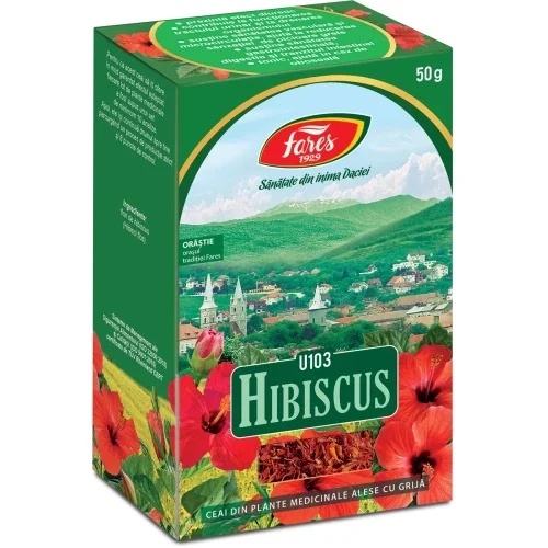 Ceai hibiscus, 50g, U103, Fares