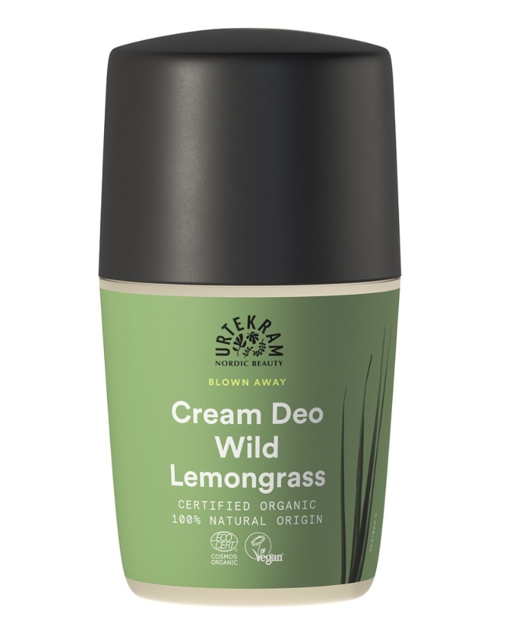 Deodorant Roll-on Cremă, Fără Aluminiu, cu Lemongrass Sălbatic Bio, 50 ml, Urtekram