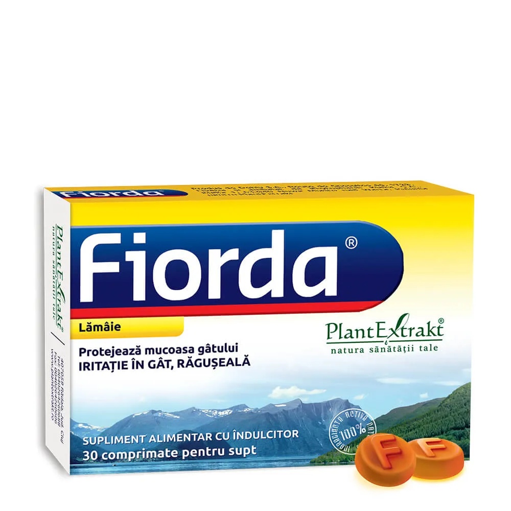 Fiorda cu aroma de lamaie, 30 comprimate, Plant Extrakt - imagine 2