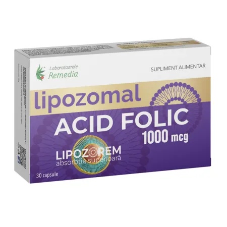 Lipozomal Acid Folic, 1000mcg, 30 capsule, Remedia