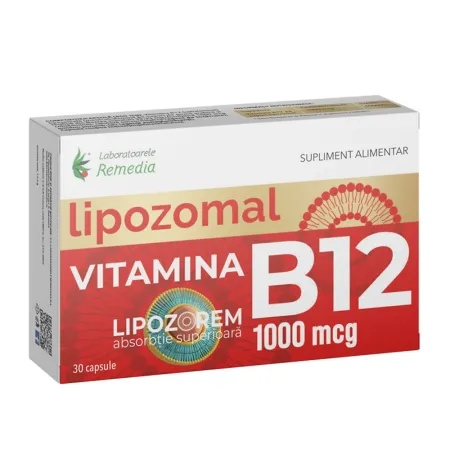 Lipozomal B12 1000mcg, 30 capsule, Remedia
