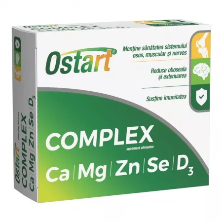 Ostart Complex Ca +Mg +Zn +Se +D3, 30 comprimate, Fiterman