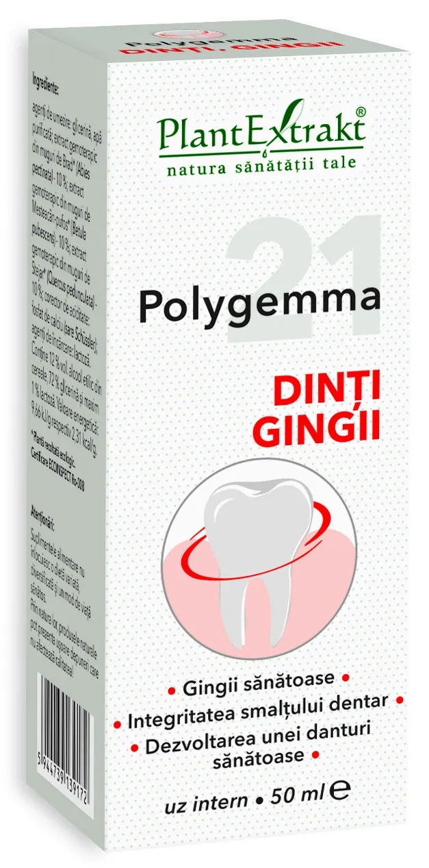 Polygemma 21 dinti, Dinti si gingii, 50ml, PlantExtrakt