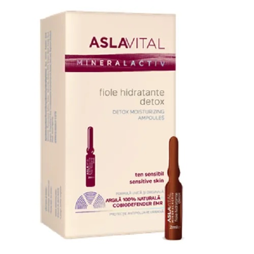 Fiole hidratante detox Mineralactiv, 7fiole x 2ml, 150, Aslavital