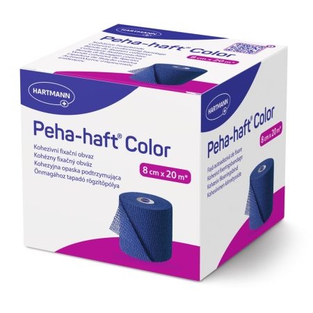 HARTMANN Peha-Haft Color Albastru 8 cm x 20 m – Fasa elastica autoadeziva - imagine 2