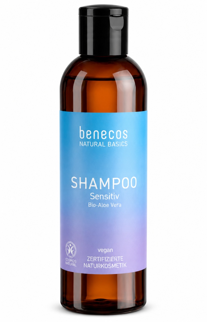 Șampon Sensitiv pentru Scalp Sensibil cu Aloe Vera Bio, 250 ml, Benecos