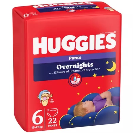 Scutece Pants Overnights nr. 6, 15-25kg, 22 bucati, Huggies