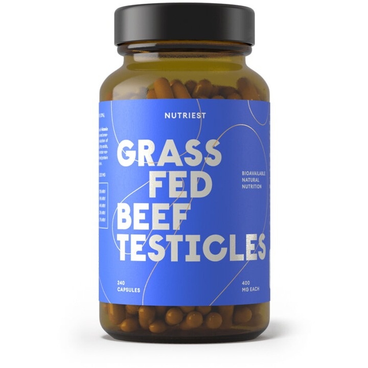 Testicule de Vita Liofilizate Grass Fed (Beef Testicles), 240 Capsule, Nutriest