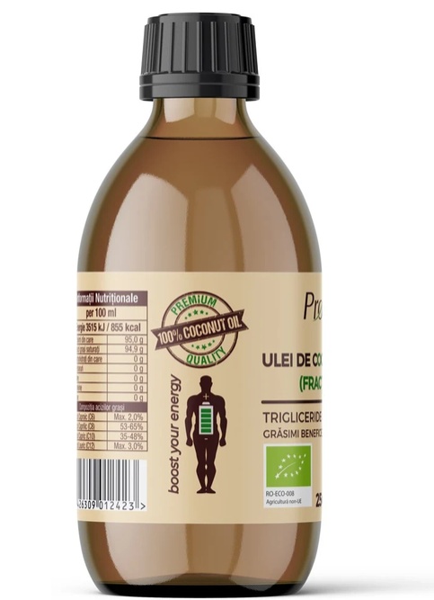 Ulei de Cocos MCT Eco, 250 ml, Pronat