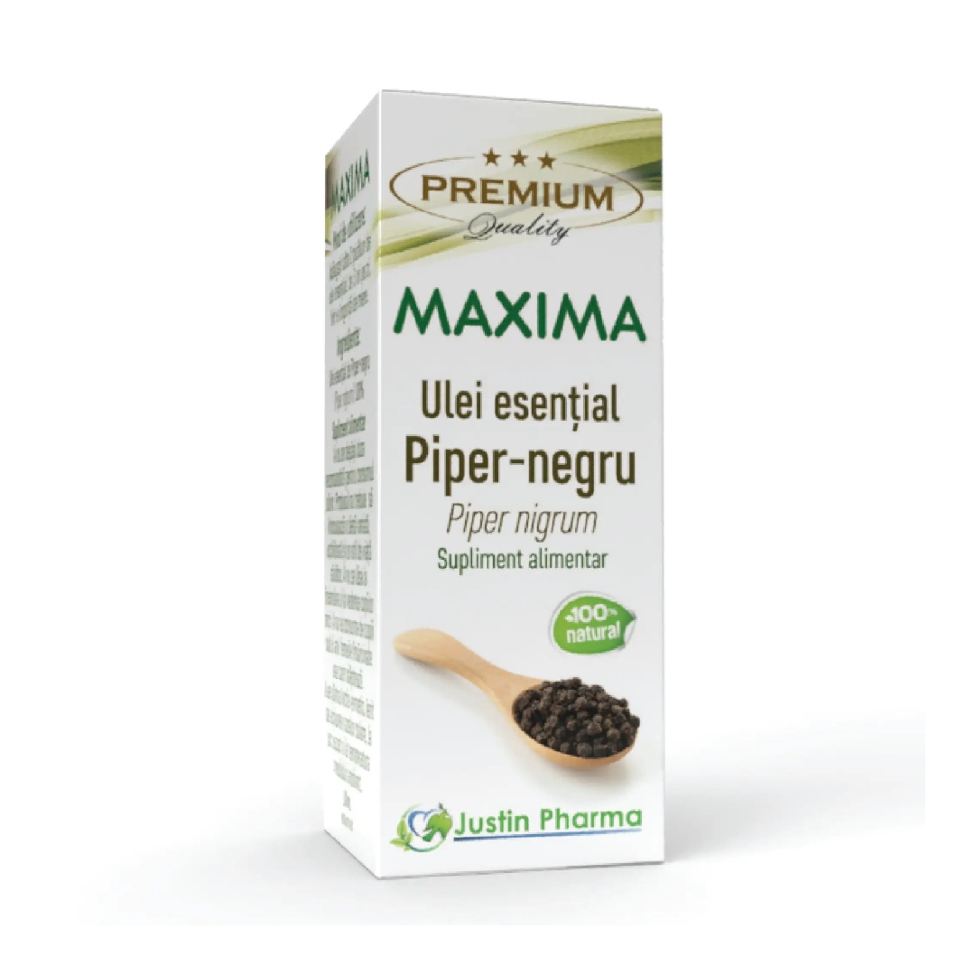 Ulei esential Maxima de piper negru, 10ml, Justin Pharma