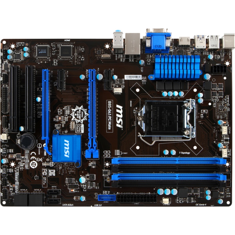 Placa de baza MSI B85-G41 PC Mate, LGA1150, ATX. Intel B85, 4th gen