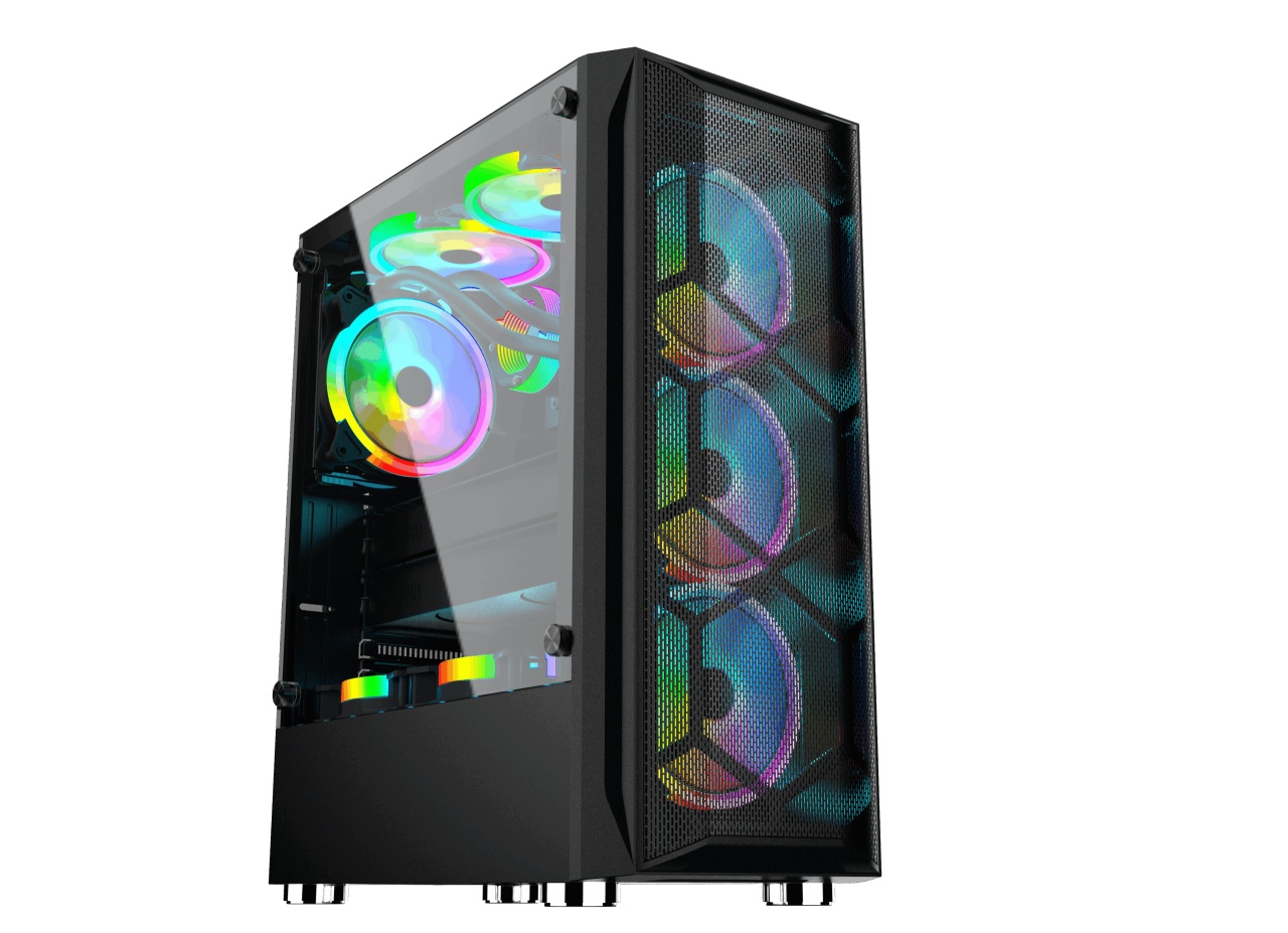 PC Gaming Vanguard | R5 5600x | GTX 1050 | 16GB DDR4 | SSD 2x240GB | B450 Pro4 | Diamond Negru | Refurbished