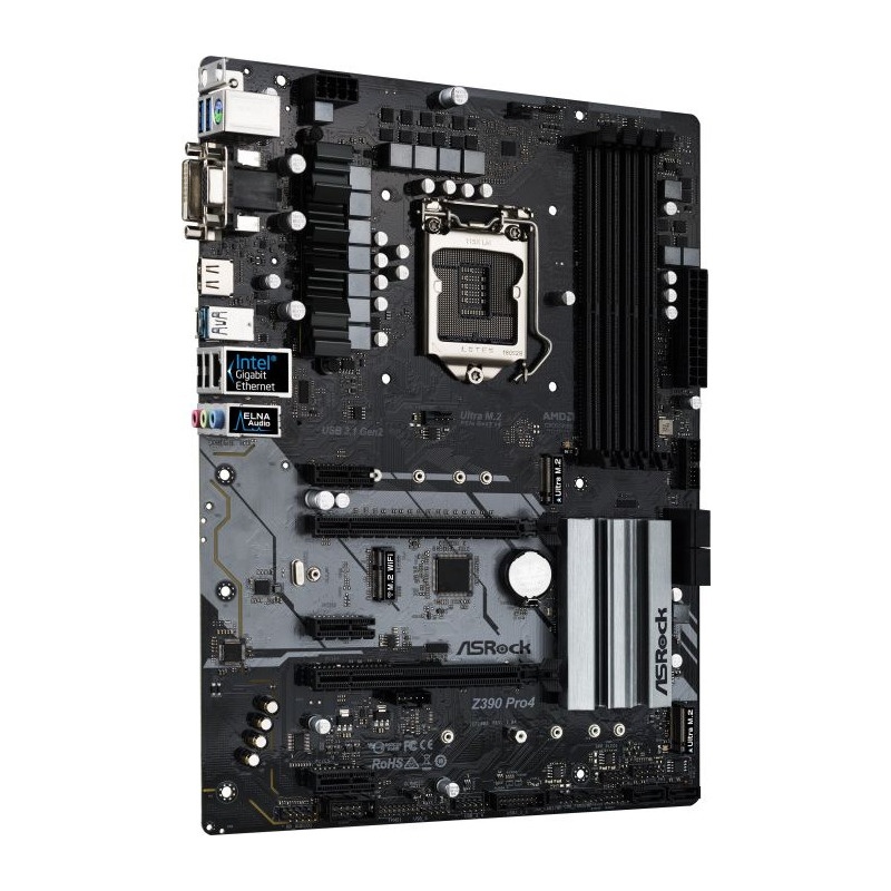 Placa de baza ASRock Z390 PRO4, LGA 1151v2, Bulk, refurbished