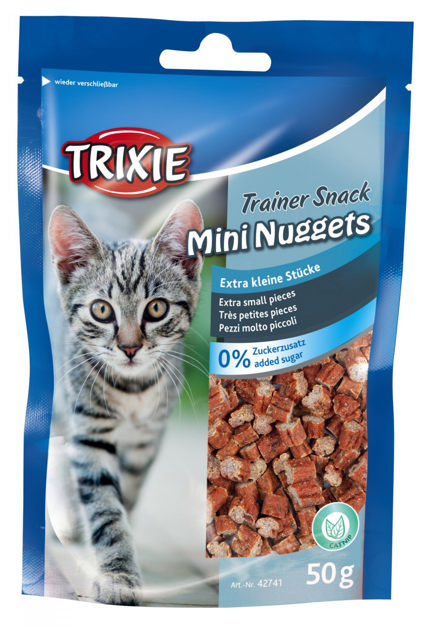 Recompense Pentru Pisici, Premio Trainer Snack Mini Nuggets Cu Pește/Pui/Catnip, 50g, 42741