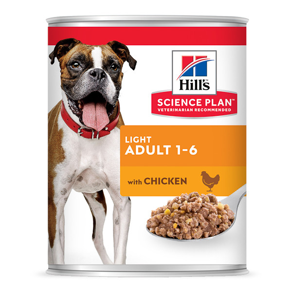 Hill\'s SP Light, XS-XL, Pui, Conservă hrană umedă câini, managementul greutății, (pate), 370g