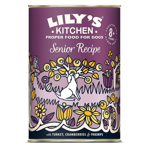 Lily\'s Kitchen for Dogs Senior Recipe with Turkey, Cranberries and Parsnips, 400g