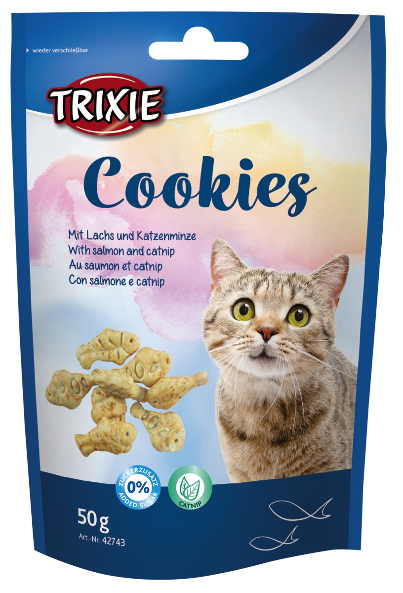 Recompense Pentru Pisici, Cookies Cu Somon și Catnip, 50g, 42743
