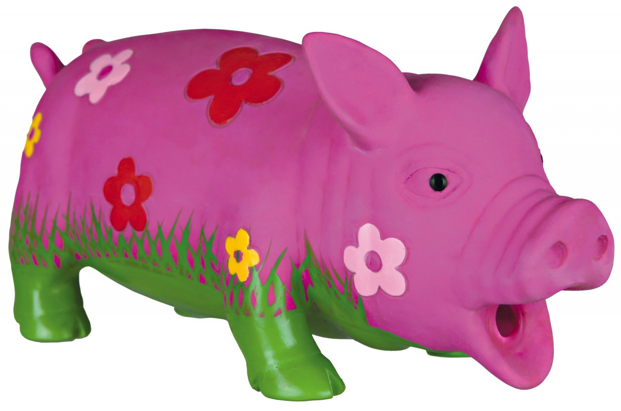 Jucărie Porc cu Floare 20 cm cu Sunet Original 35185