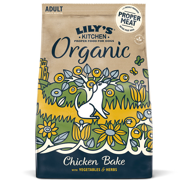 Lily\'s Kitchen Dog Organic Chicken Bake Adult Dry Food, 7kg